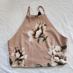 Floral Print Halter Top and Skirt Set